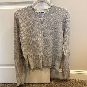 Old Navy Gray Cable Knit Sweater